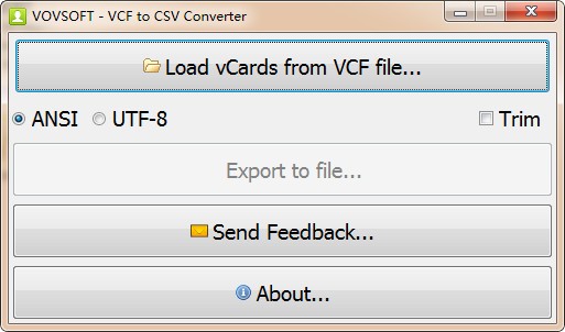 VovSoft VCF to CSV Converter(VCF转CSV工具)v3.2官方版